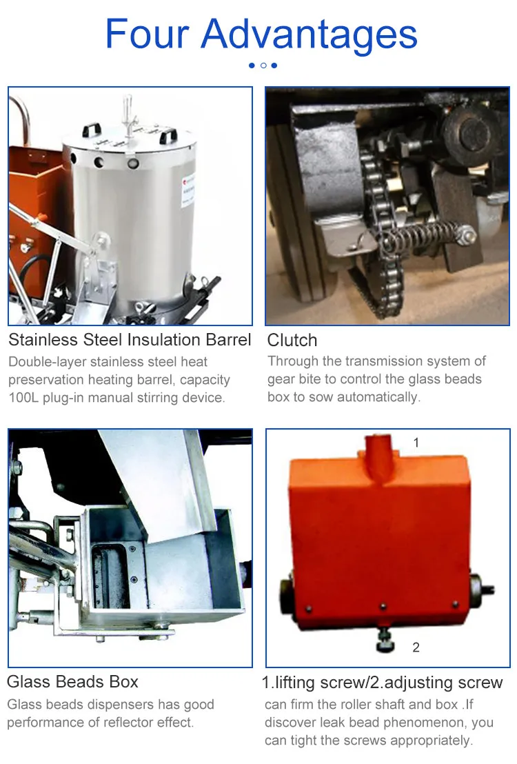 Pavement Automatic Hot Melt Road Marker Paint Thermoplastic Road Marking Machine