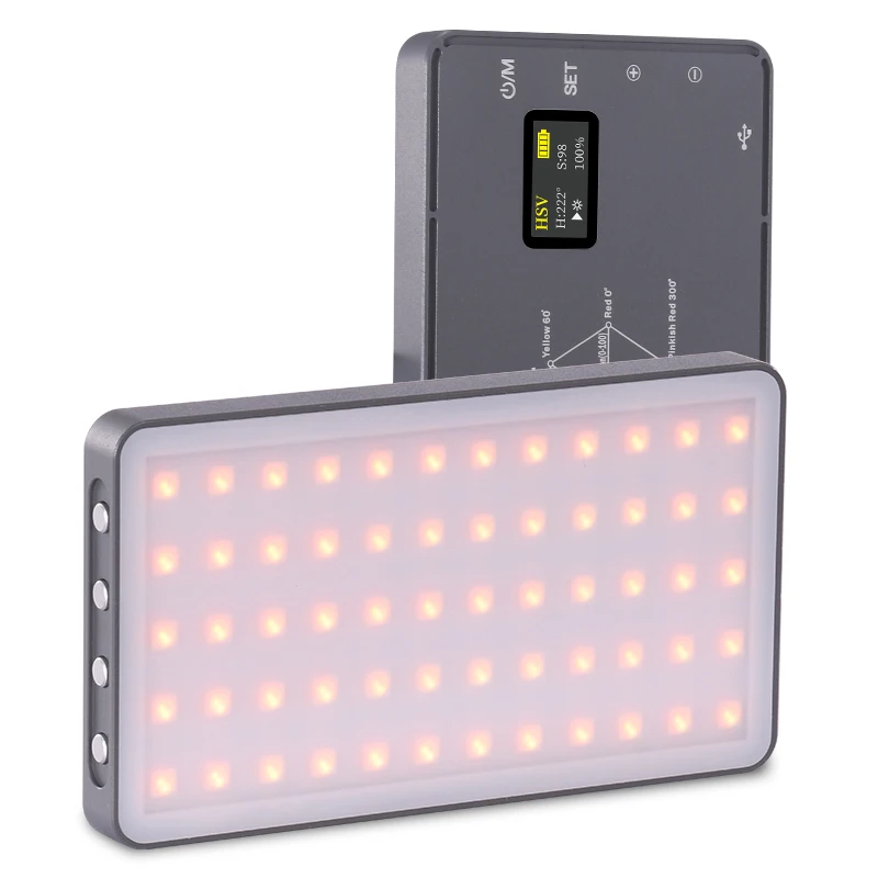 

Factory price mini professional camera light studio photography light portable panel rechargeable rgb led video light