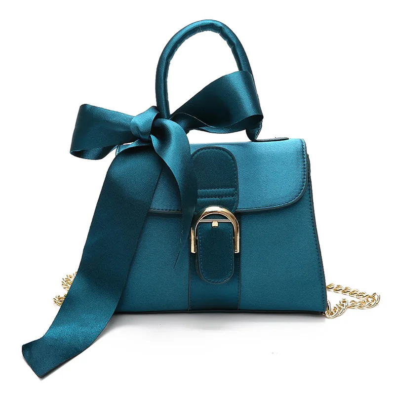

Latest Fashion Elegent Evening Clutch Bowknot Girls Silk Velvet Bags Luxury Designers Purses and Handbags for Women, 4 colors