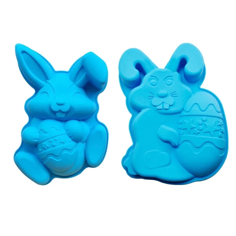 

A064 DIY Easter Bunny Egg Silicone Mold Cartoon Cute Bunny Cookies Chocolate Fondant Mold Kitchen Baking Tool Easter Supplies, Stock or customized