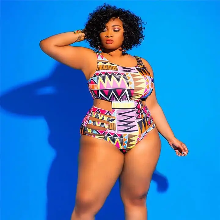 

Plus Size Women Clothing 2021 Summer Beach Wear Swimsuits One Piece Sexy Swimwear For Sale