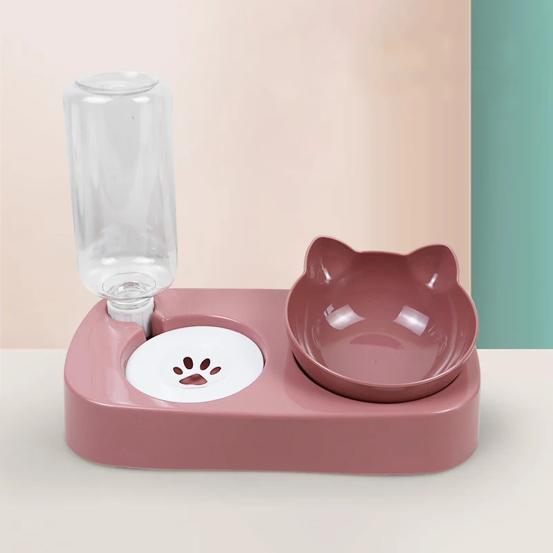 

Double Pet Bowls Dog Food Water Feeder Stainless Steel Pet Drinking Dish Feeder Cat Puppy Feeding Double Bowl