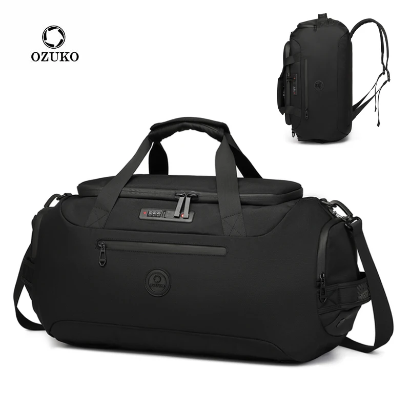 

Ozuko 9651 Mens Weekender Travel Bag Garment Sport Backpack Gym Designer Duffle Bag Custom Waterproof Luggages Travel Bag