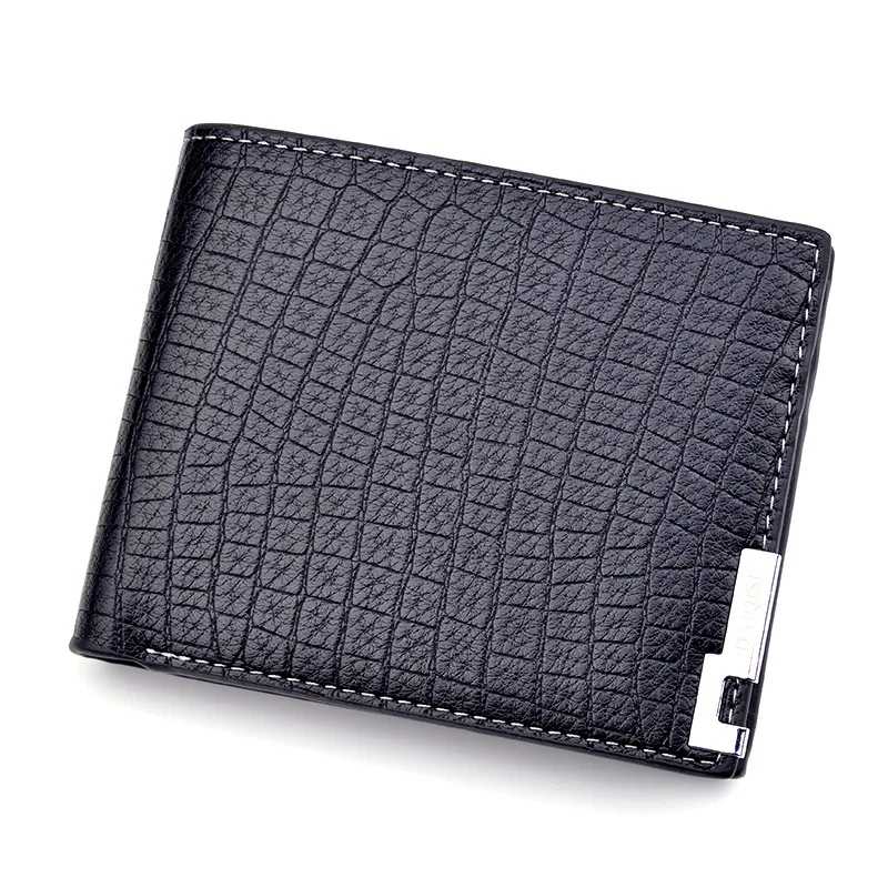 

Men's Short 3 Fold Crocodile Pattern Soft Leather Wallet Fashion Horizontal Wallet For Young Men