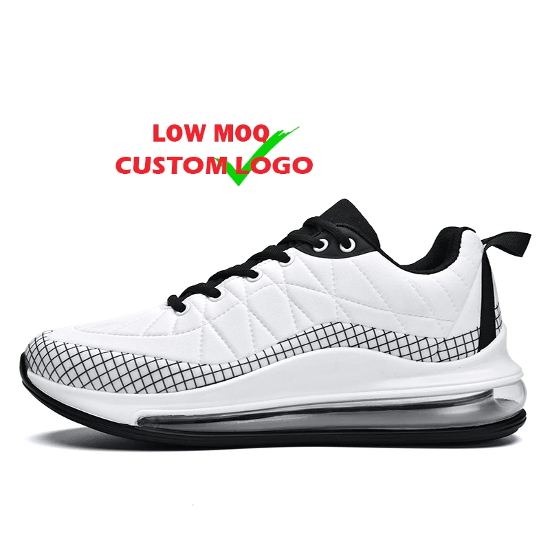 

Low MOQ Low price air cushion sepatu zapatos pria black walking running breathable sport shoes for men sneakers