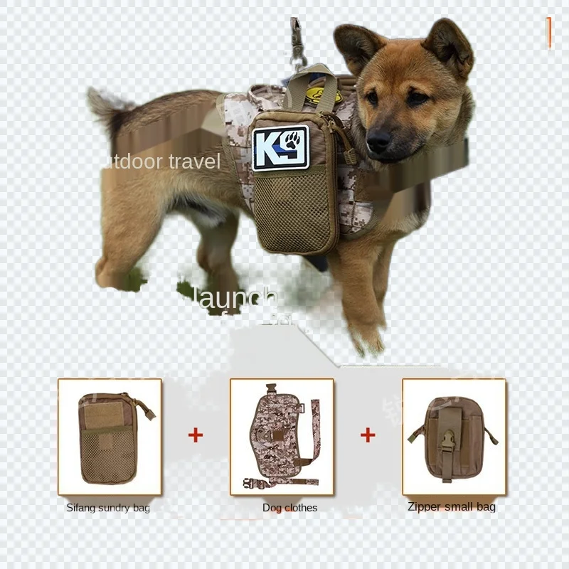 

1000DOutdoor TrainingmolleTactical dog vest nylon waterproof pet dog clothes charge dog vest