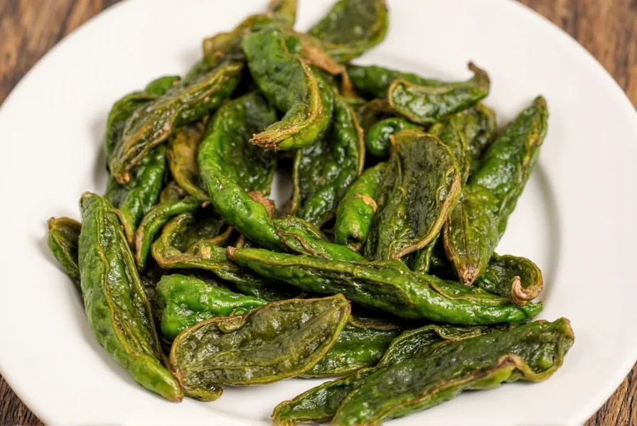 Well-stocked kitchen pantry with jars of dried chilies including poblanos