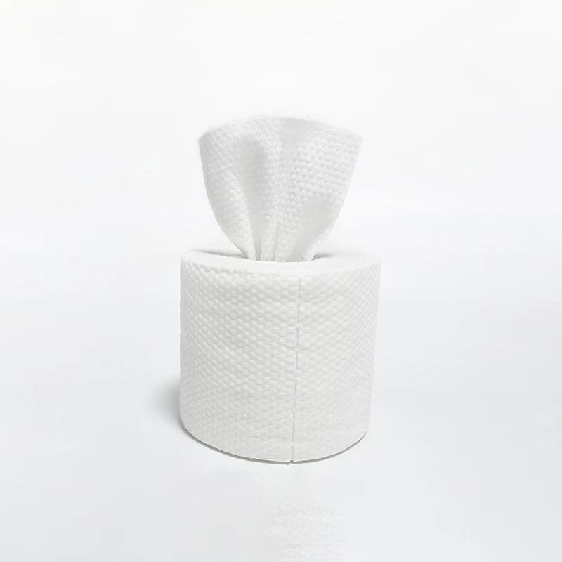 

Hot Sale Face Wash Cotton Tissue Biodegradable Disposable Spa Towels Face Towel Bamboo, White