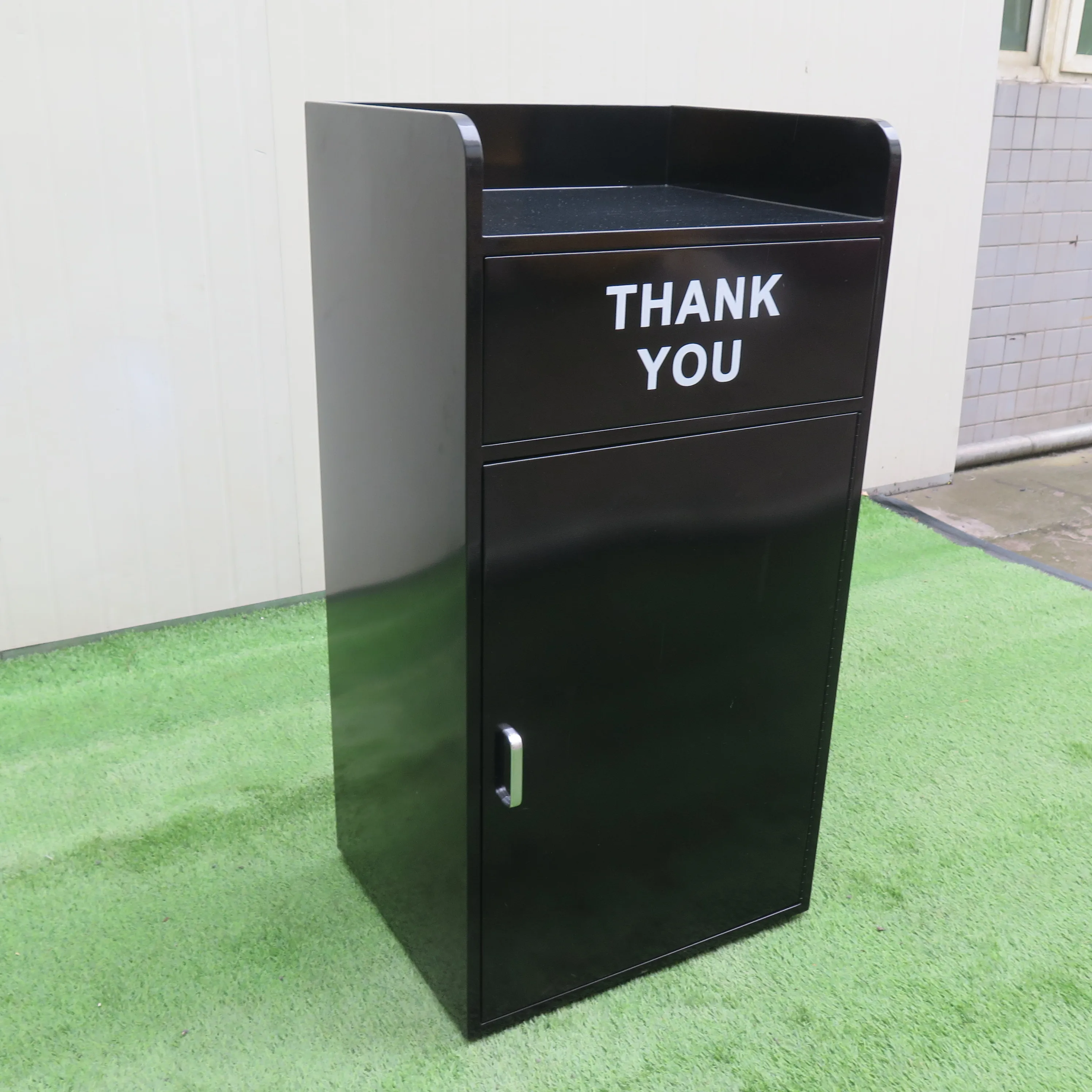 50 60 100 120 240l Outdoor Black Decorative Refuse Garbage Bin Stainless Steel Trash Can Recycle