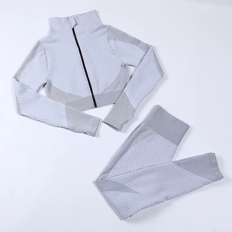 

Factory directly sale best price 2-piece high waist seamless yoga fitness suit fitness & yoga wear, Black green white gray black red pink