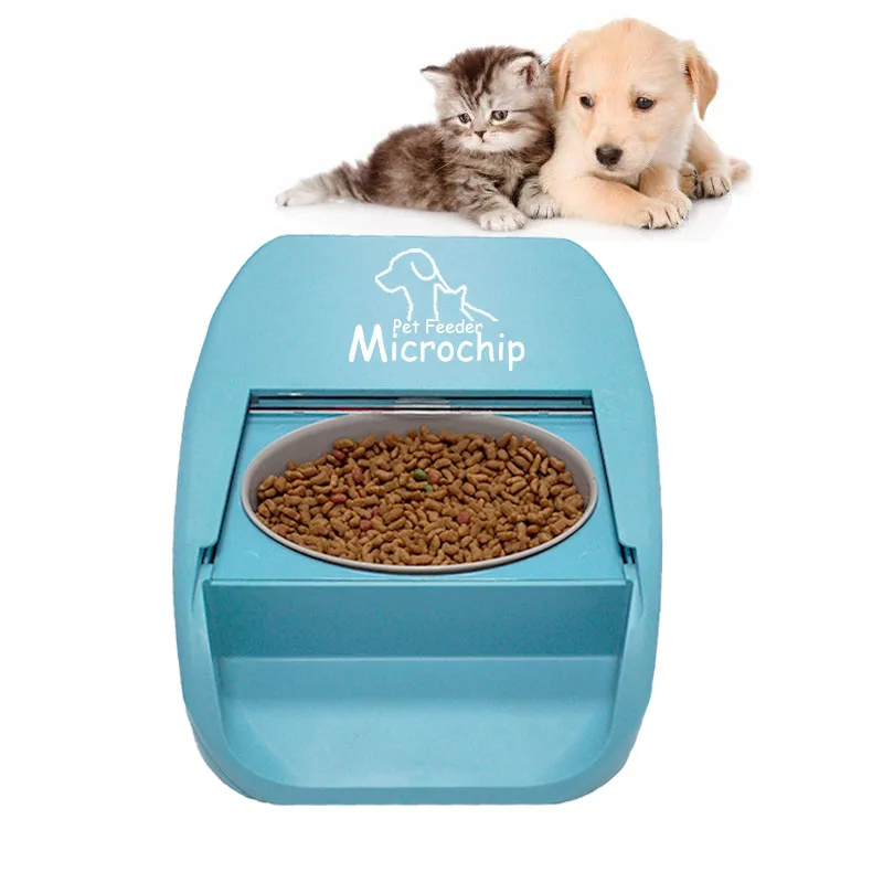

2020 new Design cat dog pet food feeder battery-powered smart RFID identification automatic feeder for multi-pet family