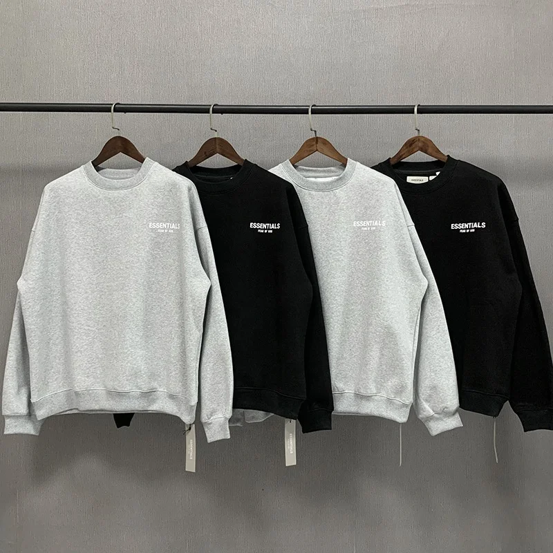 

Men Women Essentials Sweatshirt Season6 Hip Hop Kanye West Print Streetwear Long Sleeve Round Neck Pullover Sweater Hoodies Tops, Black/white/apricot/gray