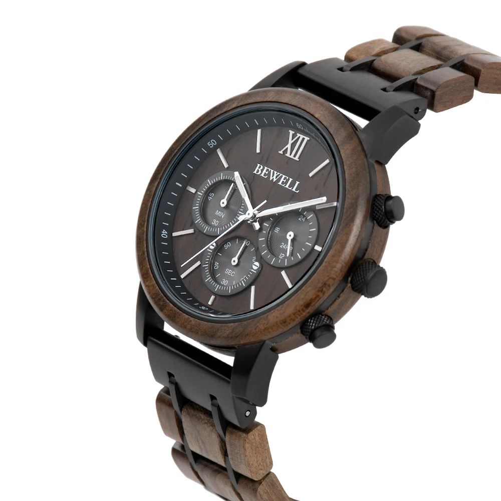 

2020 natural wooden water resistant 3ATM custom watch logo luxury men