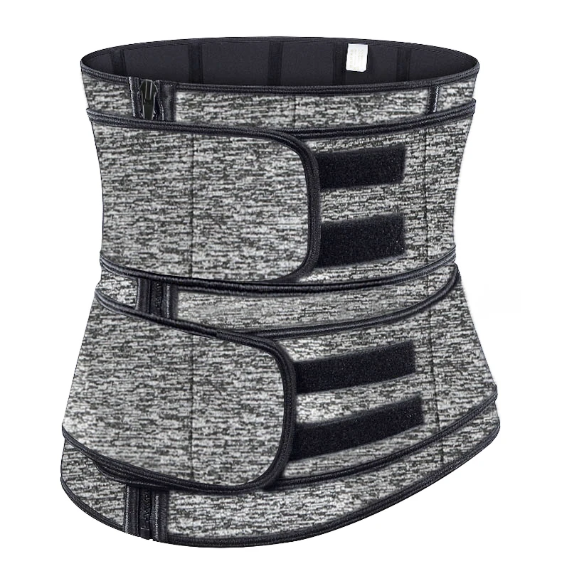 

Neoprene Custom Double Logo Waist Trainers Zipper Corset female