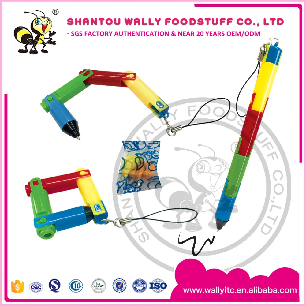 
Shantou Wally Convertible Flashlight Pen Toys With Candy Torch Light Toy 