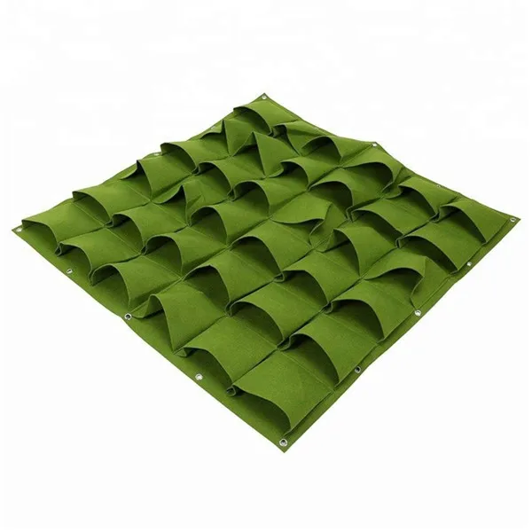 

Vertical Outdoor Polyester Felt Fabric Wall Hanging Planter grow Bags, Black or green
