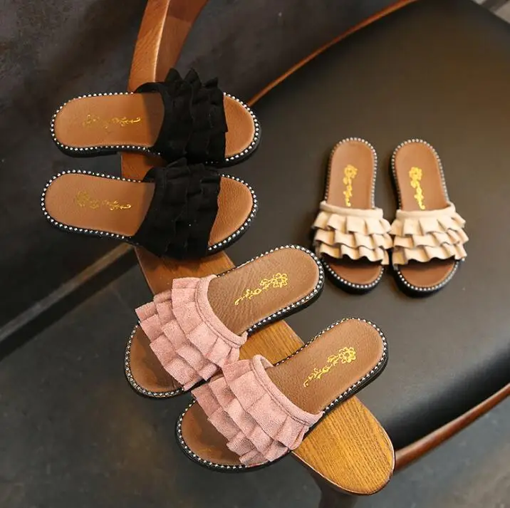 

2020100508 Young Girl and Woman wrinkle Slipper Flat Slipper Size 26-36