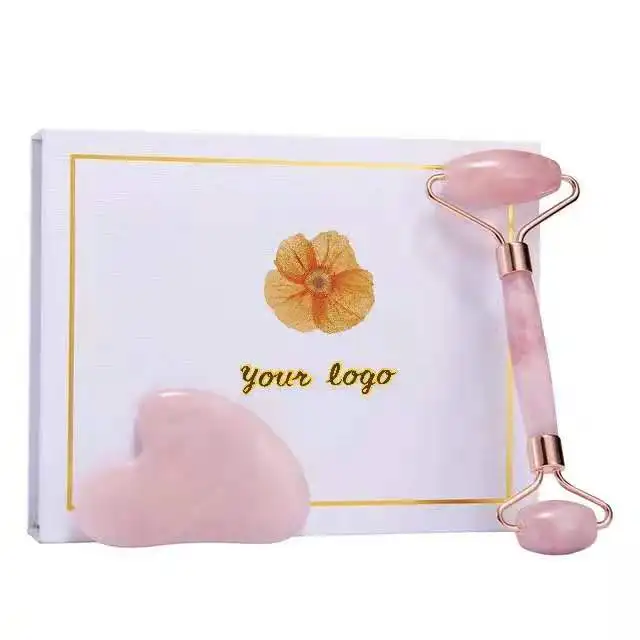 

Rose Quartz Facial massage roller Best Pink Face Jade Roller