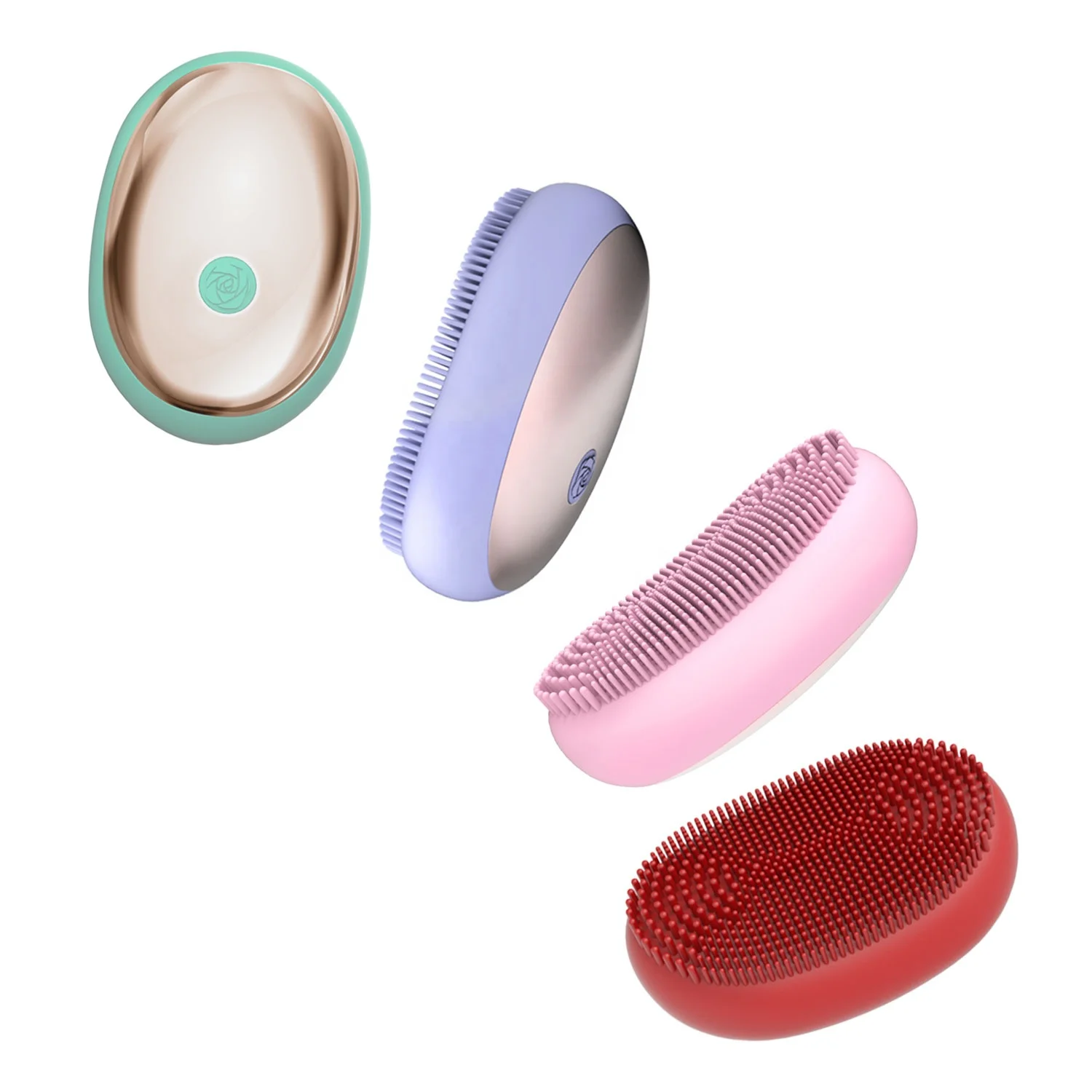 

Wireless charging maassage silicone sonic vibrating facial cleansing brush