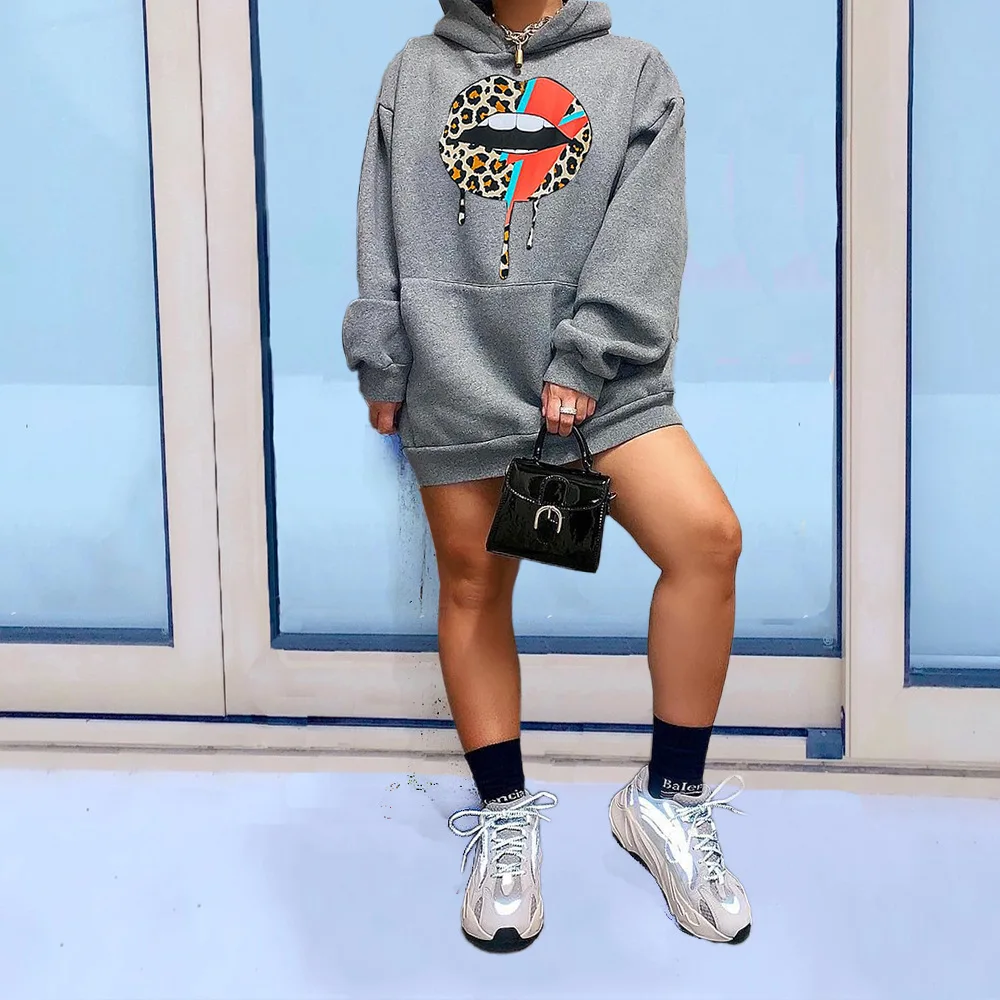 

Clothing vendors womens fall winter fashion 2020 streetwear sweater hoodie dress printed loose oversized hoodie women