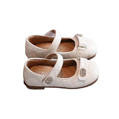 

NIAN OEM Calzature Di Sicurezza Dress Elegant Ballet Flats Princess High Quality Little Girls Outdoor Shoes, Beige pink black