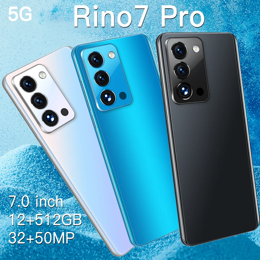 

New Rino7 Pro 7.0Inch HD Screen 12GB RAM 512GB ROM unlock mobile phones android smartphone with dual sim