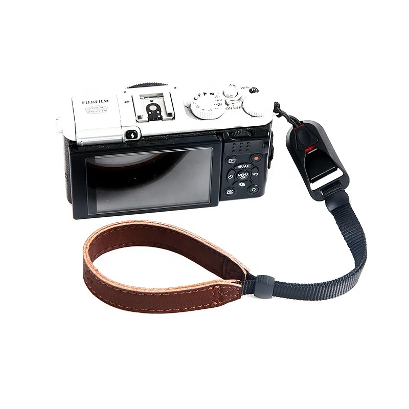 

Fashionable Portable Camera Wrist Strap Quick Release Cuff Camera Wrist Strap, Black/brown