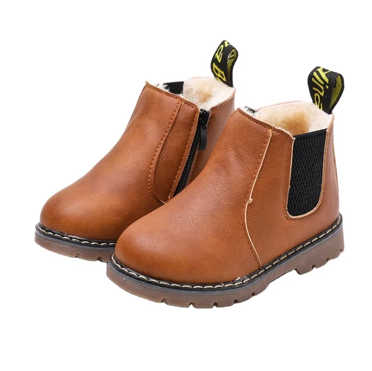 

Hot Sale Wholesale Vintage High Quality Pu Children Winter Boots