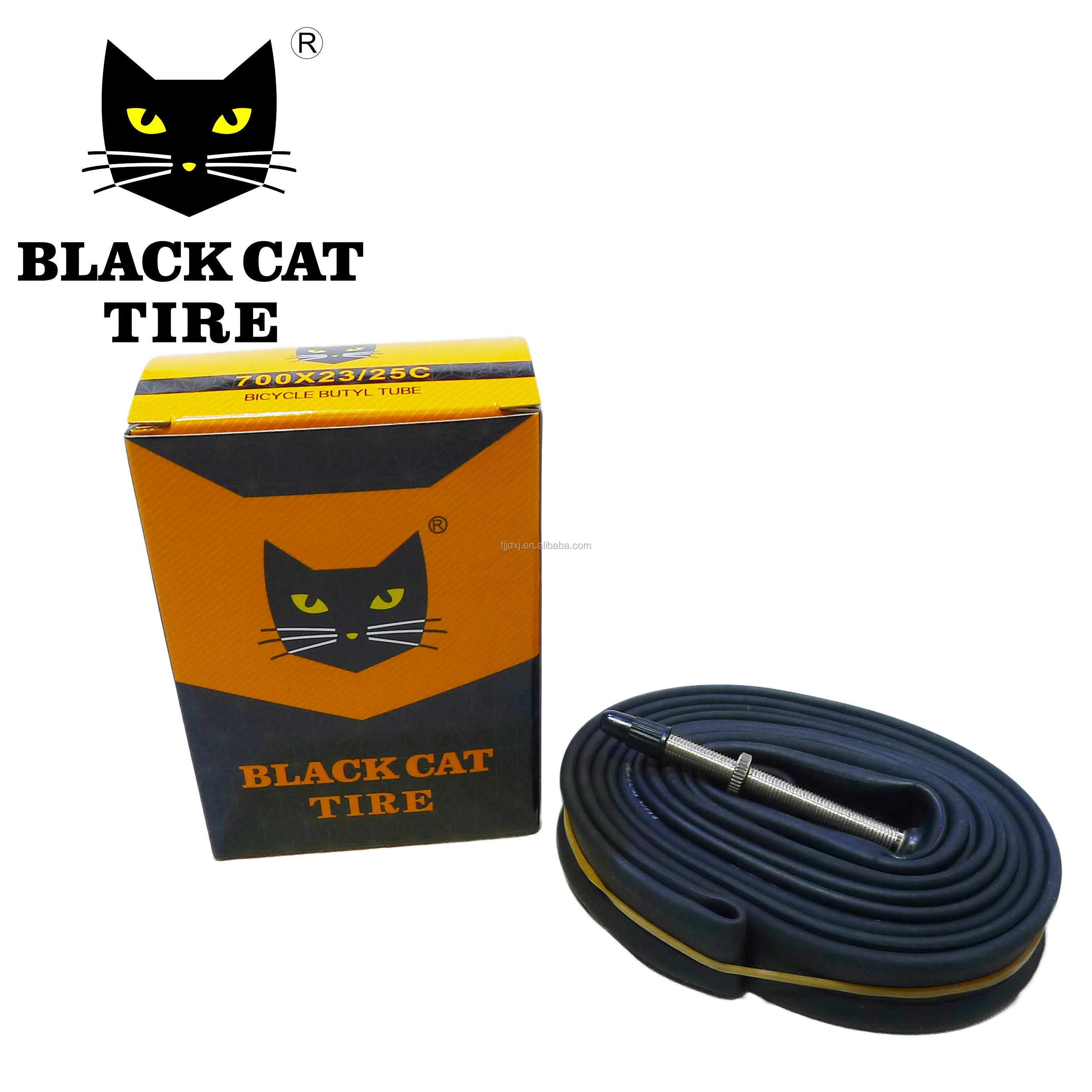 

Black Cat 700C bicycle tube 700x23/25C FV48 Presta road bicycle inner tube