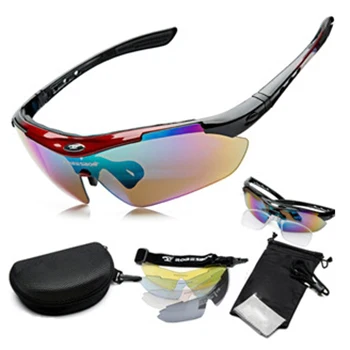 

Outdoor Plastic Sport Eyewear OEM Cycling Sunglasses Men Lunette Lentes Gafas de Sol stock Eyewear 5 Lens set