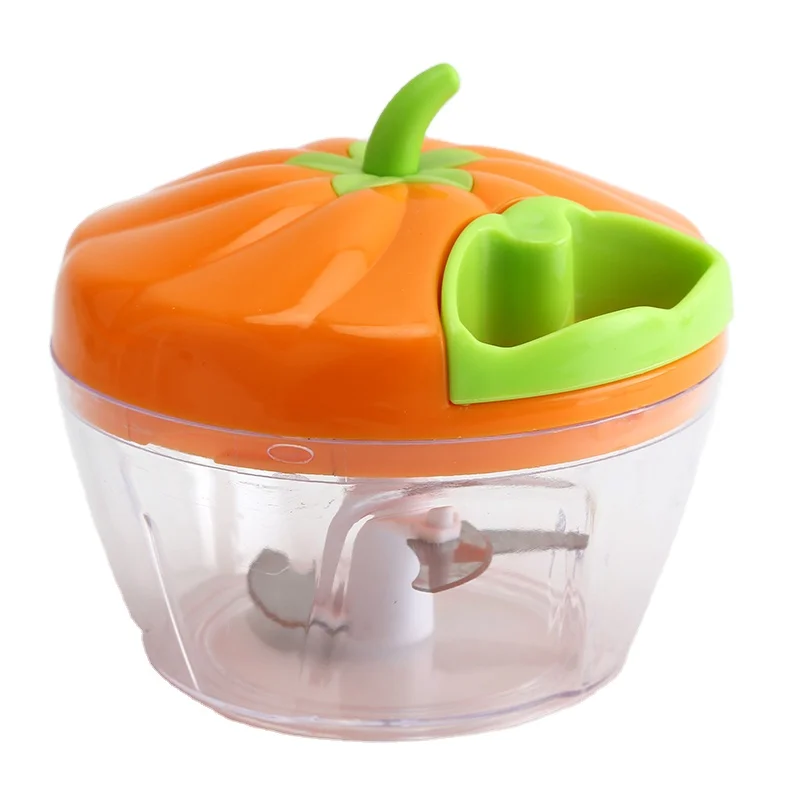 

Garlic Masher Garlic Beater Household Cutting Ginger Food Chopper Pumpkin Shape, Orange