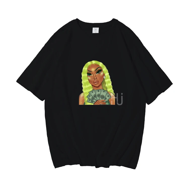 

Wholesale Unisex Cotton 100% high quality custom t shirt Make Money Not Friends Tees Women Vintage Graphic T Shirt