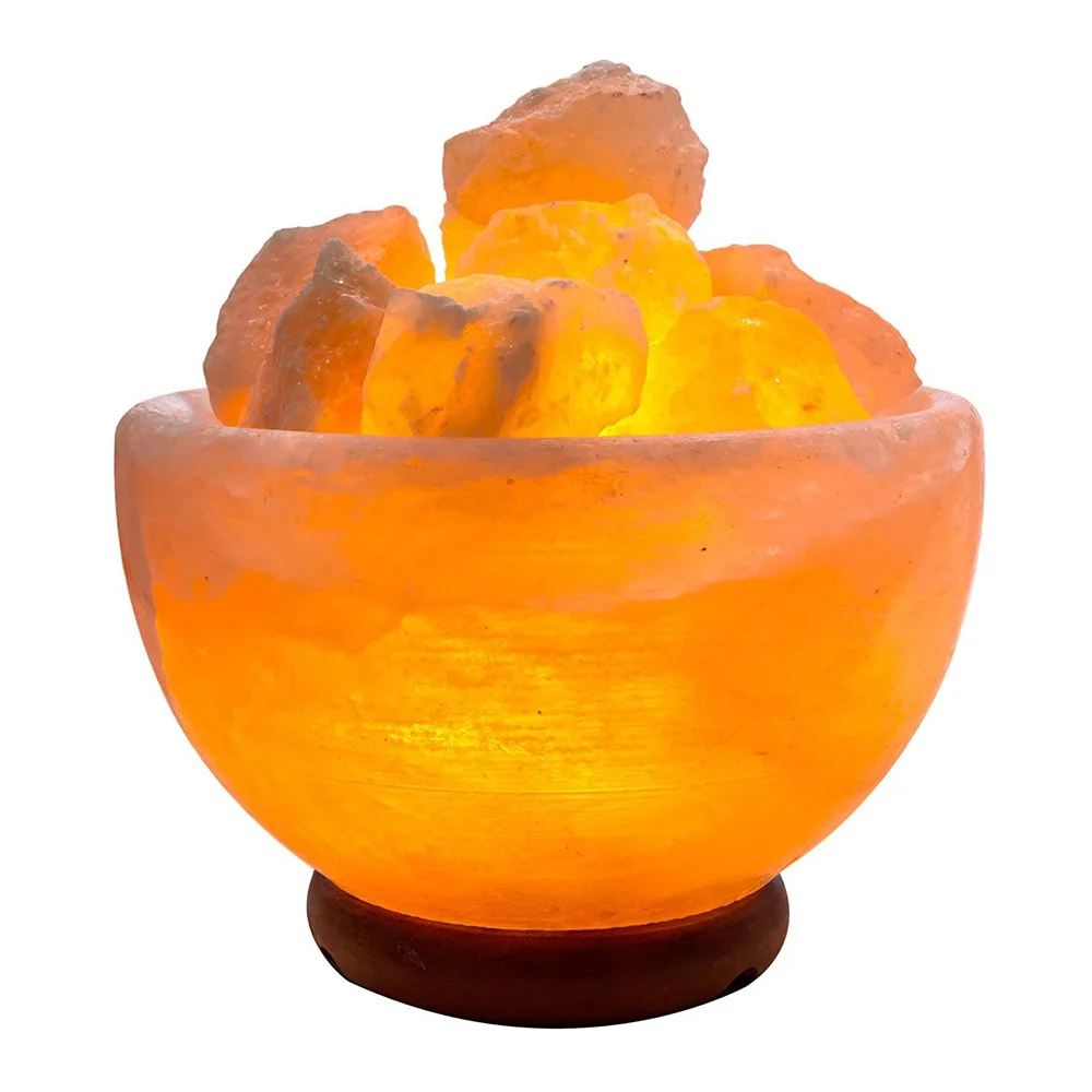 

Wholesale Sale Crystal Salt Lamp Natural Salt Night Light Hand Crafted with Neem Salt Stone Lamp With Bowl Take