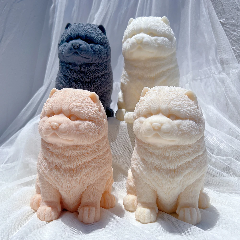 Cute Puppy Candle Mold Animal Puppies Soy Wax Silicone Mould Dog Lover Home Decor