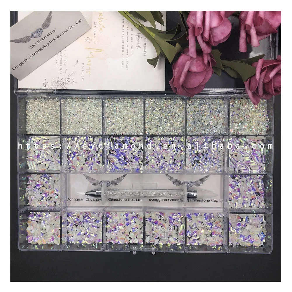 

Hight Quality Multi Shape Glass Crystal Stone Decoration Design Flatback Nail Art Fancy Rhinestone
