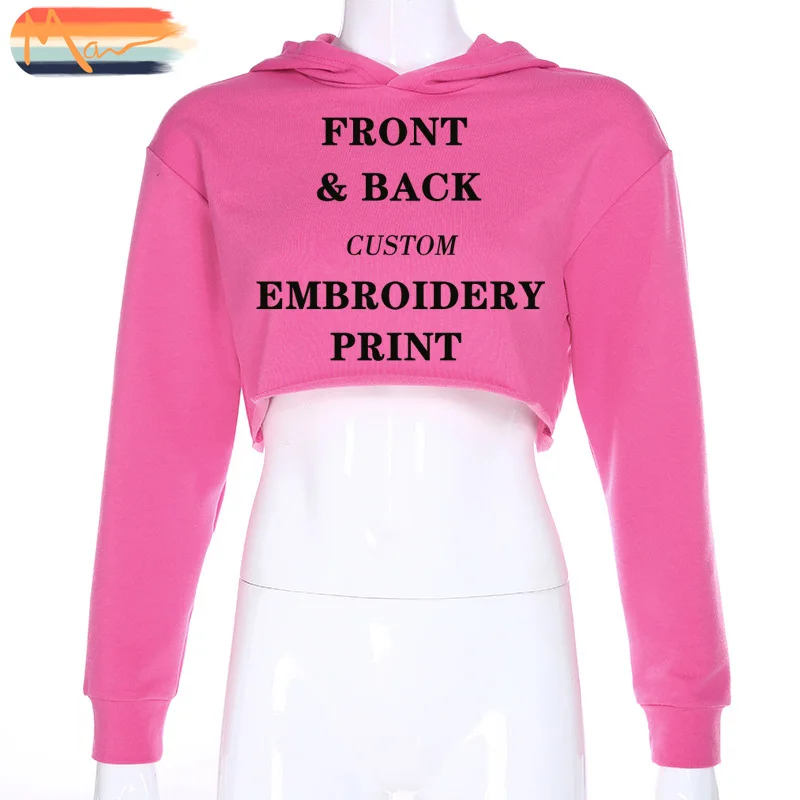 

Maxnegio custom crop hoodies women long sleeve crop top