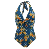 

Hot Selling Fashion Deep v Open Back Slim Beach Spa Swimwear Women