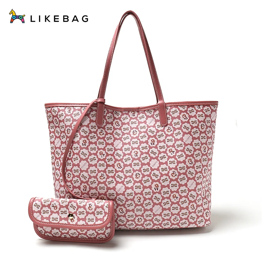 

LIKEBAG hot sale fashion casual tote bag with small floral print picture mother bag