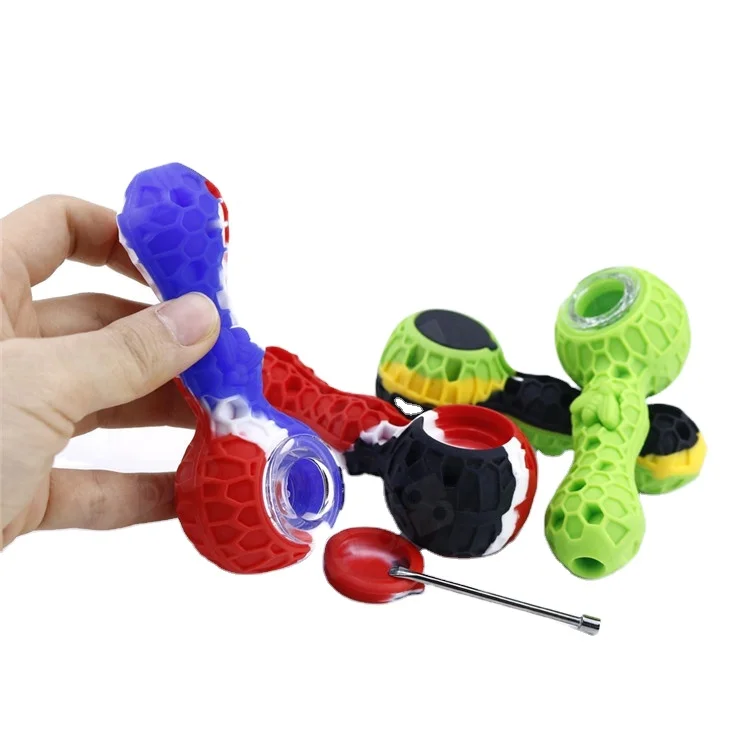 

Novelty Tobacco Outdoor Smoking Silicone pipes glass bowl pipe smoking weed