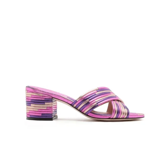 

Low chunky heel fashion colorful open toe summer women shoes