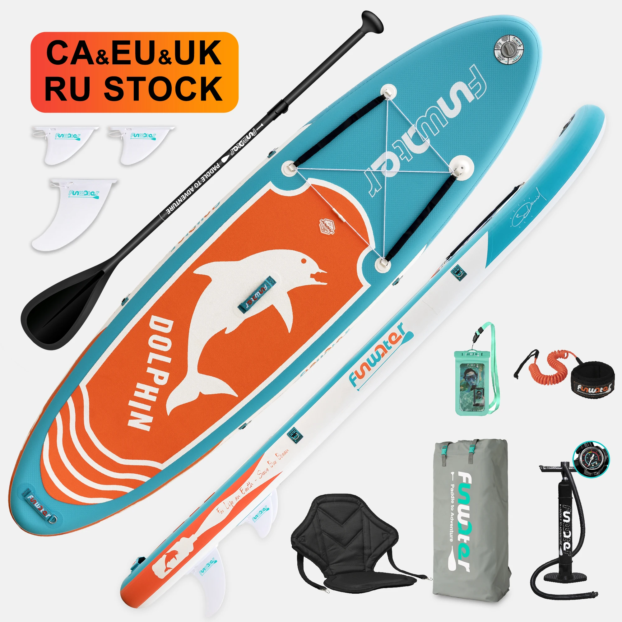 

FUNWATER Dropshipping OEM tabla paddle surf eu warehouse paddle board inflatable sup surfing paddle boards sup bord