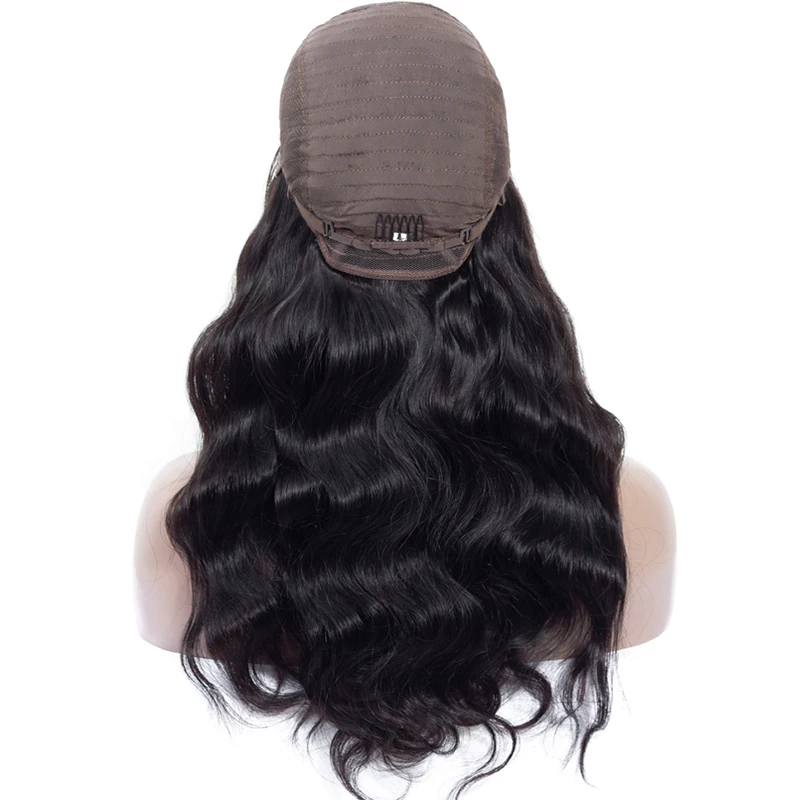 

Glueless 180% Raw Body Wave Lace Closure Wigs Vendors Virgin Ladies Full Real 4*4 Cap Lace Wig Peruvian Human Hair with Closure