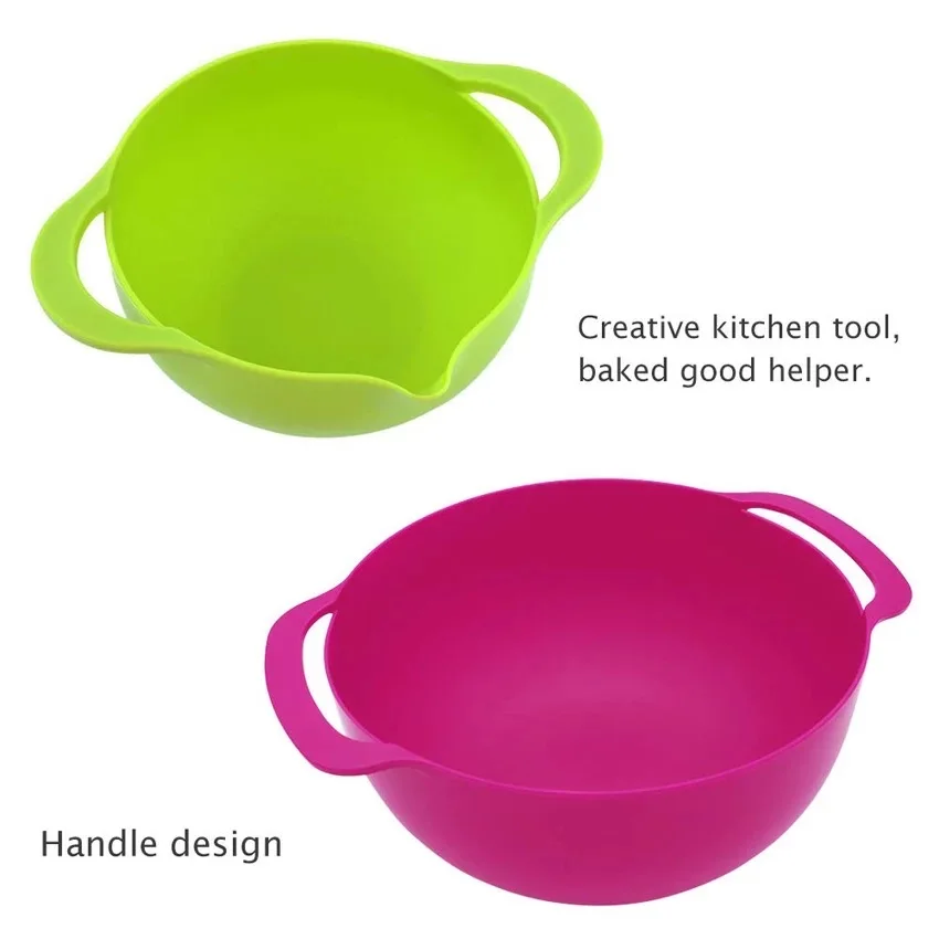 10 In 1bpafree Plastic Colorful Nesting Bowls Measuring Bowls Set For