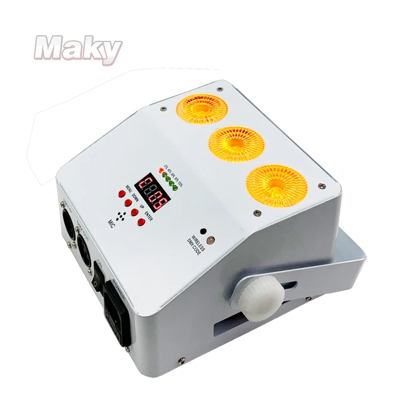 

2020 New Design 3pcs Led Battery Wireless DMX Par Light(White Housing)