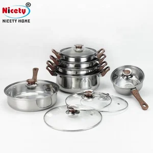 Image of food grade stainless steel 7pcs non-stick outdoor cooking pot/cookware
