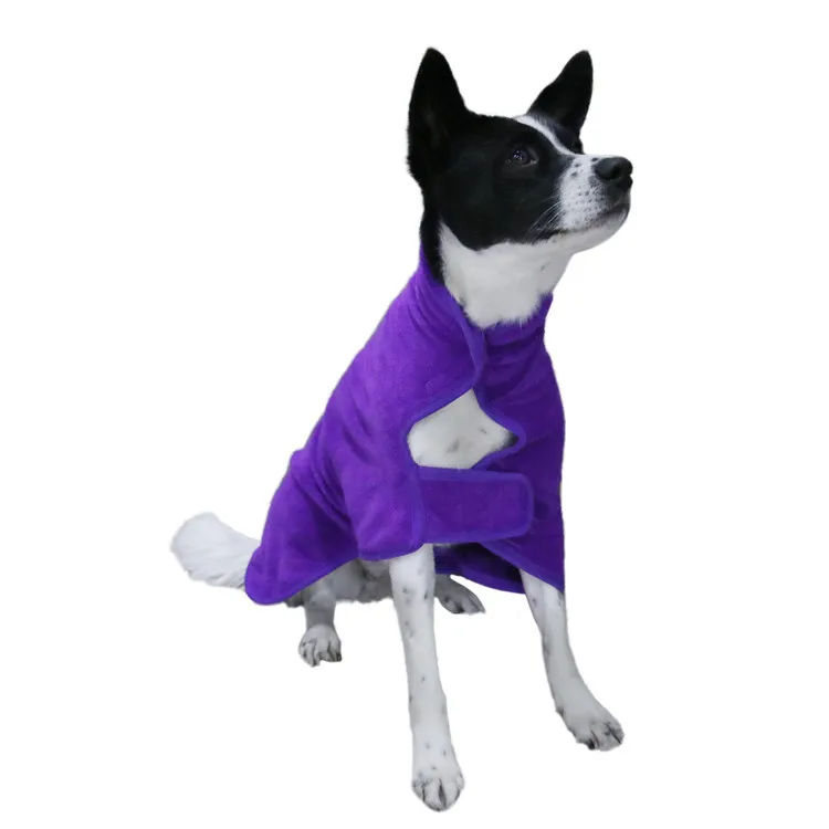 

Fyzlcion Towel Cloth Various Sizes Pet Drying Moisture Delicate Edge Package Dog Bathrobe, Blue,purple