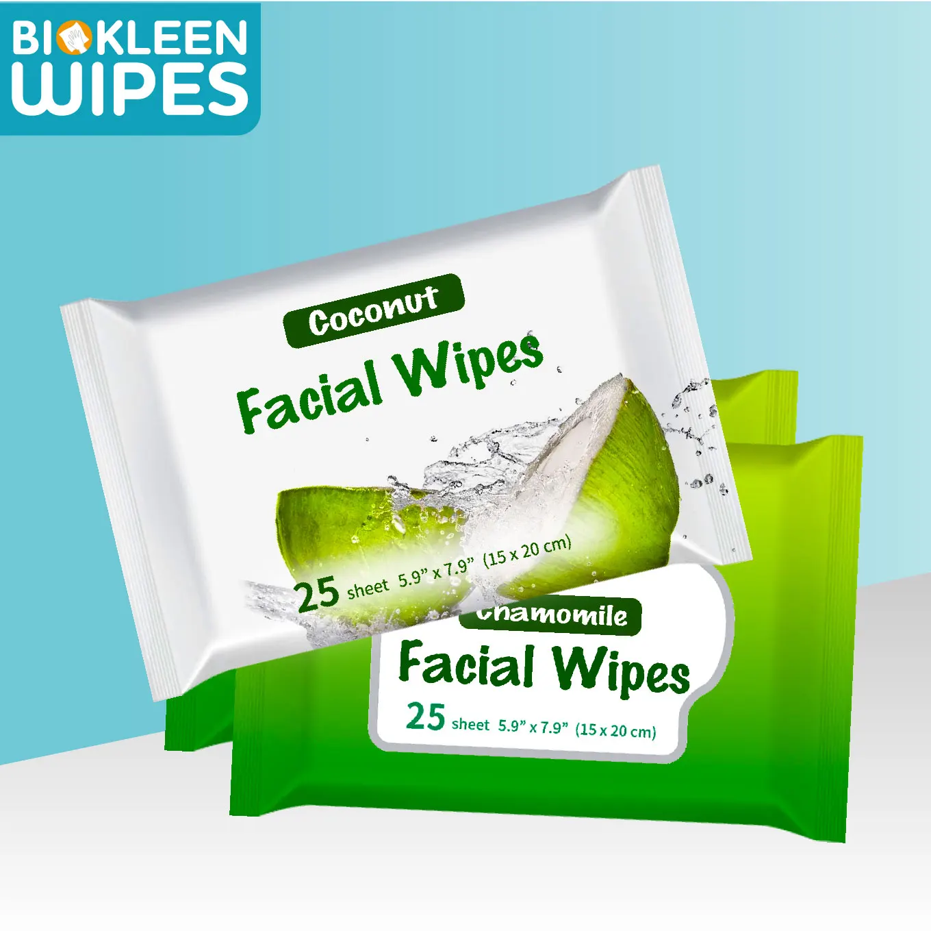 

Biokleen 2021 Best Selling Flushable Wet Wipes for Adults lady to clean face wet and dry