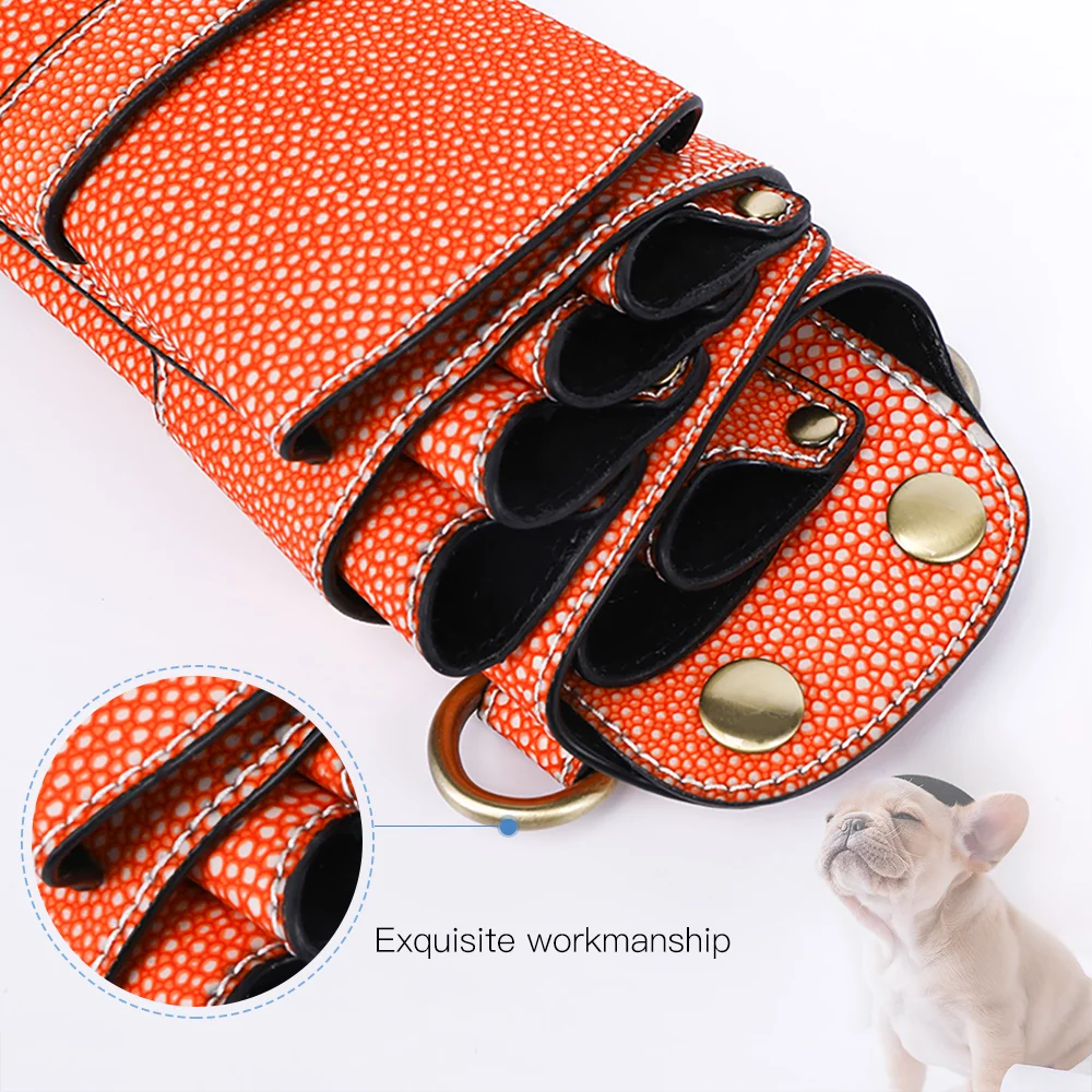 Pu Pet Groomers Tool Bag Leather Scissor Pouch Case With Waist Shoulder