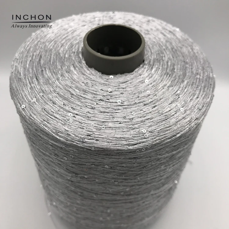 3mm 6mm cotton sequin yarn
