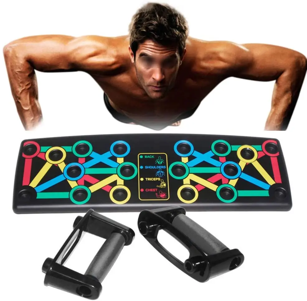 

Newest Folding Push Up Board Body Building Exercise Tools Push up Stands 9 in 1 Portable Bracket Board for Home Fitness